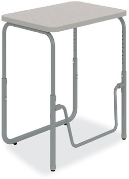 Safco® AlphaBetter® 2.0 Height-Adjustable Student Desk with Pendulum Bar Height-Adjust w/Pendulum 27.75 x 19.75 22 to 30, Pebble Gray, Ships in 1-3 Business Days