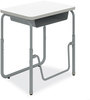 A Picture of product SAF-1222DE Safco® AlphaBetter® 2.0 Height-Adjustable Student Desk with Pendulum Bar Height-Adjust 27.75 x 19.75 22 to 30, Dry Erase, Ships in 1-3 Business Days