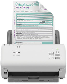Brother ADS-4300N Professional Desktop Scanner 600 dpi Optical Resolution, 80-Sheet Auto Document Feeder