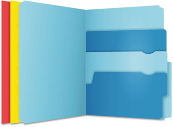 Pendaflex® Divide It Up™ File Folder 1/2-Cut Tabs: Assorted, Letter Size, 0.75" Expansion, Colors, 24/Pack