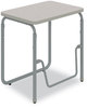 A Picture of product SAF-1223GR Safco® AlphaBetter® 2.0 Height-Adjustable Student Desk with Pendulum Bar 27.75" x 19.75" 29" to 43", Pebble Gray