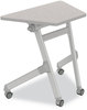 A Picture of product SAF-1226GR Safco® Learn Nesting Trapezoid Desk 32.83" x 22.25" to 29.5", Gray, Ships in 1-3 Business Days