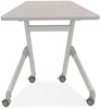 A Picture of product SAF-1226GR Safco® Learn Nesting Trapezoid Desk 32.83" x 22.25" to 29.5", Gray, Ships in 1-3 Business Days