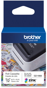 Brother CZ Roll Cassette 0.5" x 16.4 ft, White