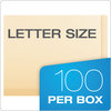 A Picture of product PFX-11035 Pendaflex® Manila Laminated Spine Shelf File Folders Straight Tabs, Letter Size, 100/Box