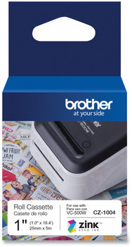 Brother CZ Roll Cassette 1" x 16.4 ft, White