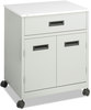 A Picture of product SAF-1870GR Safco® Steel Machine Stand with Pullout Drawer Engineered Wood, 3 Shelves, 1 25" x 20" 29.75", Gray