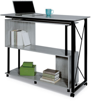 Safco® Mood™ Standing Height Desk 53.25" x 21.75" 42.25", Gray
