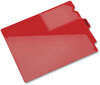 A Picture of product PFX-13541 Pendaflex® Colored Poly Out Guides with Center Tab 1/3-Cut End 8.5 x 11, Red, 50/Box