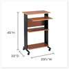 A Picture of product SAF-1923CY Safco® Muv™ Standing Desk 29.5" x 22" 45", Cherry, Ships in 1-3 Business Days