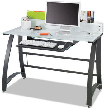 Safco® Xpressions™ 47" Computer Desk x 23" 37", Frosted/Black