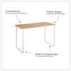 A Picture of product SAF-1943BHWH Safco® Steel Desk 47.25" x 24" 28.75", Beech/White