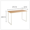 A Picture of product SAF-1943BHWH Safco® Steel Desk 47.25" x 24" 28.75", Beech/White