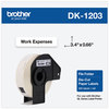 A Picture of product BRT-DK1203 Brother Pre-Sized Die-Cut Label Rolls File Folder Labels, 0.66" x 3.4", White, 300 Labels/Roll