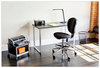 A Picture of product SAF-1943BLSL Safco® Steel Desk 47.25" x 24" 28.75", Black/Silver