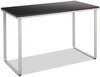 A Picture of product SAF-1943BLSL Safco® Steel Desk 47.25" x 24" 28.75", Black/Silver