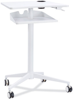 Safco® VUM Mobile Workstation 30.75" x 22.28" 36.12" to 48.25", White, Ships in 1-3 Business Days