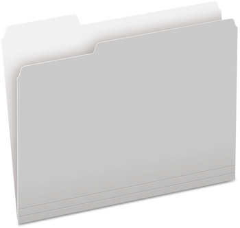 Pendaflex® Colored File Folders 1/3-Cut Tabs: Assorted, Letter Size, Gray/Light Gray, 100/Box