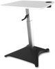 A Picture of product SAF-1964WH Safco® Brio™ Adjustable-Height Standing Desk 29.25" x 27.25" 37" to 50.25", White/Black, Ships in 1-3 Business Days