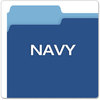A Picture of product PFX-15213NAV Pendaflex® Colored File Folders 1/3-Cut Tabs: Assorted, Letter Size, Navy Blue/Light Blue, 100/Box