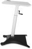 A Picture of product SAF-1964WH Safco® Brio™ Adjustable-Height Standing Desk 29.25" x 27.25" 37" to 50.25", White/Black, Ships in 1-3 Business Days