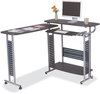 A Picture of product SAF-1974BL Safco® Scoot™ Shift Standing-Height Desk 47.25" x 21.5" 42.25", Black