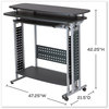 A Picture of product SAF-1974BL Safco® Scoot™ Shift Standing-Height Desk 47.25" x 21.5" 42.25", Black