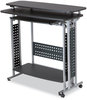 A Picture of product SAF-1974BL Safco® Scoot™ Shift Standing-Height Desk 47.25" x 21.5" 42.25", Black