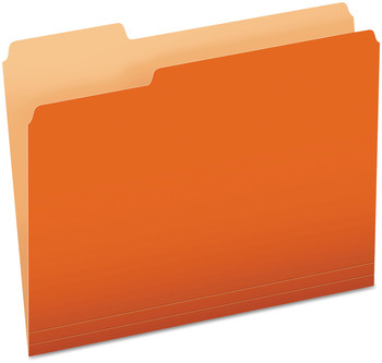 Pendaflex® Colored File Folders 1/3-Cut Tabs: Assorted, Letter Size, Orange/Light Orange, 100/Box