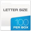 A Picture of product PFX-15213WHI Pendaflex® Colored File Folders 1/3-Cut Tabs: Assorted, Letter Size, White, 100/Box