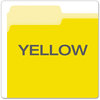 A Picture of product PFX-15213YEL Pendaflex® Colored File Folders 1/3-Cut Tabs: Assorted, Letter Size, Yellow/Light Yellow, 100/Box