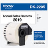 A Picture of product BRT-DK2205 Brother Continuous Length Label Tapes Paper Tape, 2.4" x 100 ft Roll, White