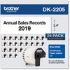 A Picture of product BRT-DK220524 Brother Continuous Length Label Tapes Paper Tape, 2.4" x 100 ft, White, 24 Rolls/Pack