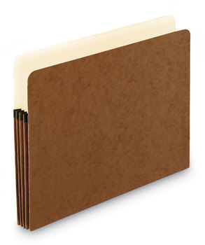 Pendaflex® Standard Expanding File Pockets 3.5" Expansion, Letter Size, Red Fiber, 25/Box