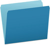 A Picture of product PFX-152BLU Pendaflex® Colored File Folders Straight Tabs, Letter Size, Blue/Light Blue, 100/Box