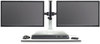 A Picture of product SAF-2193WH Safco® Soar™ Electric Desktop Sit/Stand Dual Monitor Arm For 27" Monitors, White, Supports 10 lbs, Ships in 1-3 Business Days