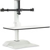 A Picture of product SAF-2193WH Safco® Soar™ Electric Desktop Sit/Stand Dual Monitor Arm For 27" Monitors, White, Supports 10 lbs, Ships in 1-3 Business Days