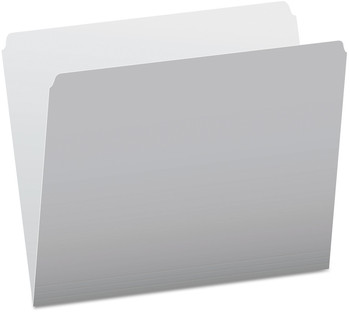 Pendaflex® Colored File Folders Straight Tabs, Letter Size, Gray/Light Gray, 100/Box
