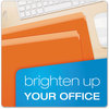 A Picture of product PFX-152ORA Pendaflex® Colored File Folders Straight Tabs, Letter Size, Orange/Light Orange, 100/Box