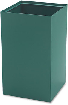 Safco® Public Square® Recycling Receptacles Plastic 25 gal, Steel, Green, Ships in 1-3 Business Days