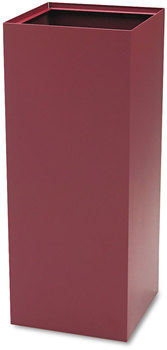 Safco® Public Square® Recycling Receptacles Can 37 gal, Steel, Burgundy, Ships in 1-3 Business Days