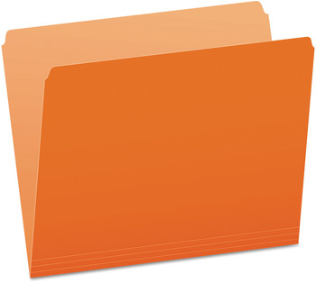 Pendaflex® Colored File Folders Straight Tabs, Letter Size, Orange/Light Orange, 100/Box
