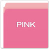 A Picture of product PFX-152PIN Pendaflex® Colored File Folders Straight Tabs, Letter Size, Pink/Light Pink, 100/Box