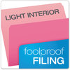 A Picture of product PFX-152PIN Pendaflex® Colored File Folders Straight Tabs, Letter Size, Pink/Light Pink, 100/Box