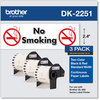 A Picture of product BRT-DK22513 Brother Continuous Length Label Tapes Paper Tape, 2.44" x 50 ft, White, 3 Rolls/Pack