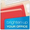 A Picture of product PFX-152RED Pendaflex® Colored File Folders Straight Tabs, Letter Size, Red/Light Red, 100/Box