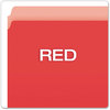 A Picture of product PFX-152RED Pendaflex® Colored File Folders Straight Tabs, Letter Size, Red/Light Red, 100/Box