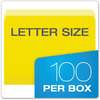 A Picture of product PFX-152YEL Pendaflex® Colored File Folders Straight Tabs, Letter Size, Yellow/Light Yellow, 100/Box