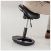 A Picture of product SAF-3005BV Safco® Twixt™ Sitting-Height Saddle Seat Stool Backless, Max 300lb, 19" to 24" High Seat,Black Seat/Base, Ships in 1-3 Business Days