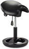 A Picture of product SAF-3005BV Safco® Twixt™ Sitting-Height Saddle Seat Stool Backless, Max 300lb, 19" to 24" High Seat,Black Seat/Base, Ships in 1-3 Business Days